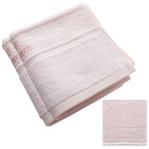 송월타월 엘레강스 뱀부 퓨어링 세면 수건 2p + 플래르 행주 랜덤 발송, 분홍, 1세트