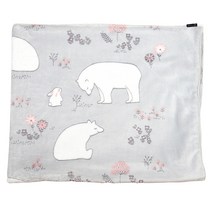 디케이홈 달린 더블 극세사 블랭킷 아기담요, 그레이