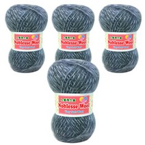 행복뜨기 노블레스 울 뜨개실 50g x 4p, 508 연회색