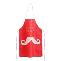이코디 패턴 앞치마 S, 레드수염, 1개