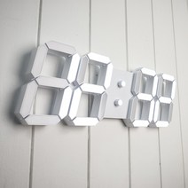 오리엔트 입체 LED 디지털벽시계 OT845W, 화이트