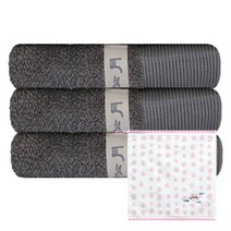 송월타월 뉴명품 타월 3p + 고양이 핸드타월 분홍, 진회색, 1세트