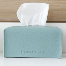 데코토닉 플레인 레더 기본형 티슈커버, 민트, 1개