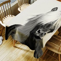 아울리빙 인테리어 일러스트 식탁보, A, 140 x 140 cm