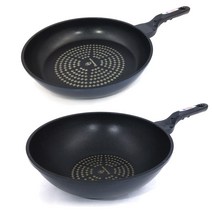 코코렉스 다이아몬드 코팅 인덕션 후라이팬 펄블루 28cm + 30cm 세트, 1세트