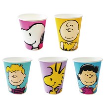 스누피 칼라 일회용 종이컵 5종 9oz, 1000개입, 1개