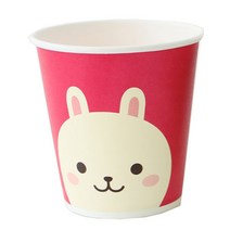 황씨네도시락 캐릭터 종이컵 토끼, 1개입, 40개