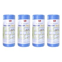 리빙듀오 마마손 롤행주 블루, 50매입, 4개