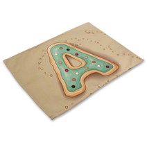 리빙팝 쿠키알파벳 테이블매트, 01, 42 x 32 cm