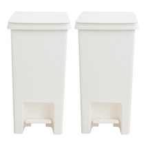 바람 슈슈 페달휴지통 20L, 화이트, 2개입