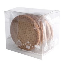 티나피크닉 사각 투명선물상자, 머핀무늬, 5개입