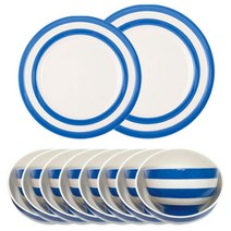 코니쉬웨어 국공기 + 밥공기 + 접시 8인 한식기세트 블루, 1세트, 국공기 8p + 밥공기 8p + 런치접시 + 메인접시