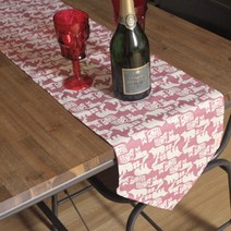 Noland 베어 테이블 러너, 핑크, 200 x 30 cm