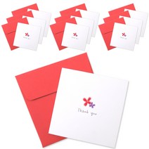 투영디자인 미니축하카드 10p + 봉투 10p, 땡큐꽃, 1세트
