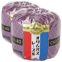 금표 40수 태팅레이스 뜨개실 2p, 654 보라, 2개