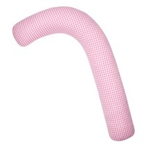 아인하우스 미니체크 지팡이 바디필로우 솜포함, 핑크