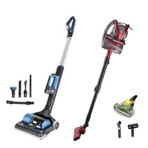 무선 진공청소기 세트형 그레이블루 VENTUS-ST-9500 + 핸디핸들형 유선 진공청소기 레드 G-WELL-8036 + 침구브러쉬, 3종, 1세트