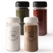 비프로젝트 믹스 양념통 화이트 2p + 블랙 2p + 레터링 셀프 투명 스티커 8p, 1세트