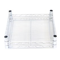 코랙 산업용 메탈 랙 스탠드 선반 450 x 450 2p + SF 지지대 450 2p, 크롬(실버)