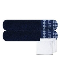 송월타월 카운테스마라 시티 타월 2p + 호텔 손행주 흰색 2p, 청색, 1세트