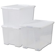 엔플라스틱 스칼렛 리빙박스 80L x 2p + 90L, 화이트, 1세트