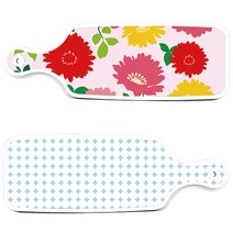로엠디자인 서빙 도마 보드 2p 원형패턴파스텔블루 세트, 원형패턴파스텔블루, 국화핑크분홍, 1세트