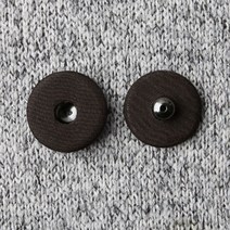 싸개스냅단추 2p세트 11mm, 다크브라운, 15세트