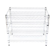 코랙 25파이 산업용 메탈 랙 450 x 1220 x 1200 4단, 실버