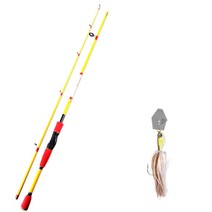 아피스 배스게임 루어낚싯대 XT + 다미끼 스커트베이트 트램블 지그 14.2g, 낚싯대(옐로우), 지그(02 MAGIC SHAD)