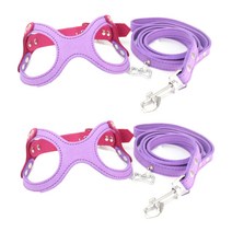 아리코 Dr.Mini 고양이 & 강아지 캐시미어 하네스 2p + 리드줄 2p, 퍼플