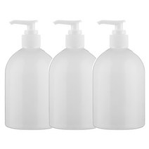 병도매닷컴 AB300 백색 디스펜서 흰색 마개 공병, 300ml, 3개입