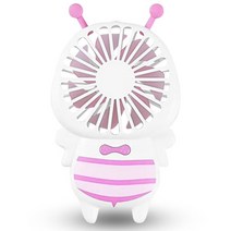 비쉐르 큐티 큐티 에어라인 휴대용 선풍기 허니비, 핑크
