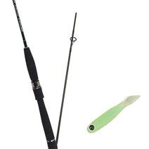 원다 마리솔 스피닝 루어 낚싯대 662L + 다미끼 빙 소프트베이트 루어 1.5인치 219 GREEN, 1세트