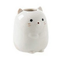 리빙듀오 애니멀 다용도 칫솔꽂이, 화이트(고양이), 1개입