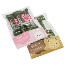 도나앤데코 간식포장 opp 접착 비닐 10 x 12 cm 40p + 친구야 종이데코 곰토끼 40p, 1세트