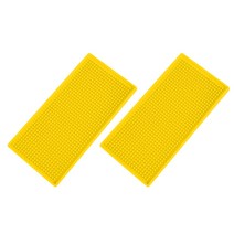 블럭마트 주방 드라잉매트 식기 컵 건조매트 30 x 15 x 1 cm, 옐로우, 2개입