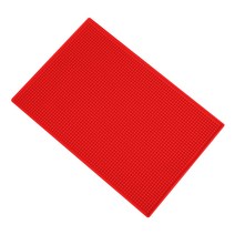 블럭마트 주방 드라잉매트 식기 컵 건조매트 45 x 30 x 1 cm, 레드, 1개