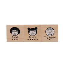 솜씨카드 바른생활 스탬프 세트, 혼합 색상
