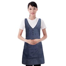 라인 진 포그니 맵시 미니 앞치마, 블루(LN6100), 1개