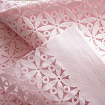 나비손길 데이지 펀칭 패브릭원단, 03 핑크