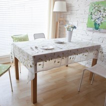 더자카 자수 리프 테이블보, Y432LHLB011, M(가로 100cm x 세로 140cm)