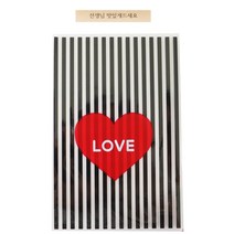 황씨네도시락 하트 쿠키포장 봉투 블랙 100p + 크라띠지 선생님 맛있게드세요 100p, 1세트