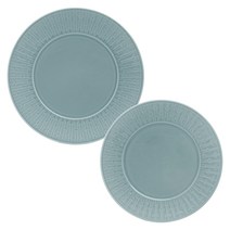젠한국 포레스트 접시 그레이블루 2p 세트, 1세트, 접시 17cm + 22cm