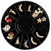 메이브라운 고급 빅스톤 참파츠 네일세트 M02154, 혼합 색상, 1세트