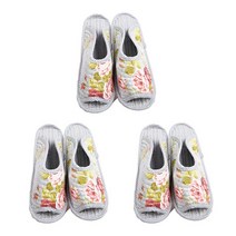 에이비엠코리아 퀼팅 거실화 3p 세트, 로즈블루