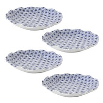 디어리빙 블루별 웨이브 접시 12cm, 4개입, 단품