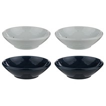 임의섭도예작업장 도톰찬기 중 화이트 2p + 네이비 2p, 혼합 색상, 1세트