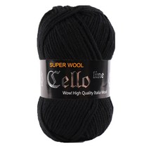 마마니트 첼로 뜨개실, 913 검정, 1개