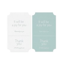 헬로우모리스 땡큐 엣지 스티커 4.5 x 7.5 cm 화이트 25p + 민트 25p, 혼합 색상, 1세트