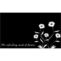 유브이디에스 아트보드 주방시트지 꽃향기 블랙, 1개